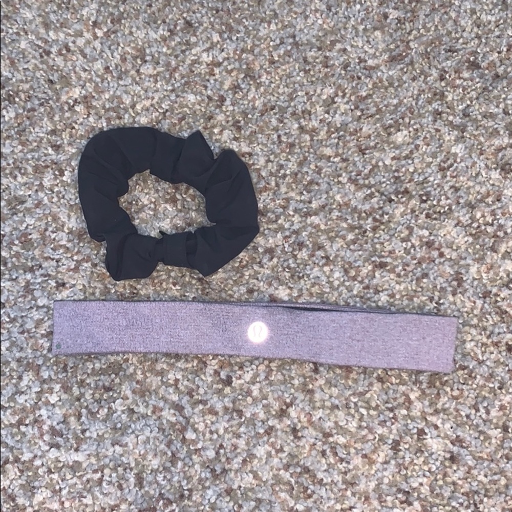 Lululemon headband and scrunchie.